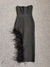 Load image into Gallery viewer, Feather Split Bandage Dress
