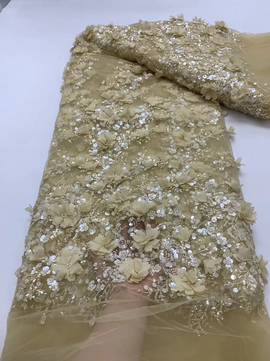 Beads Net Sequins Fabric
