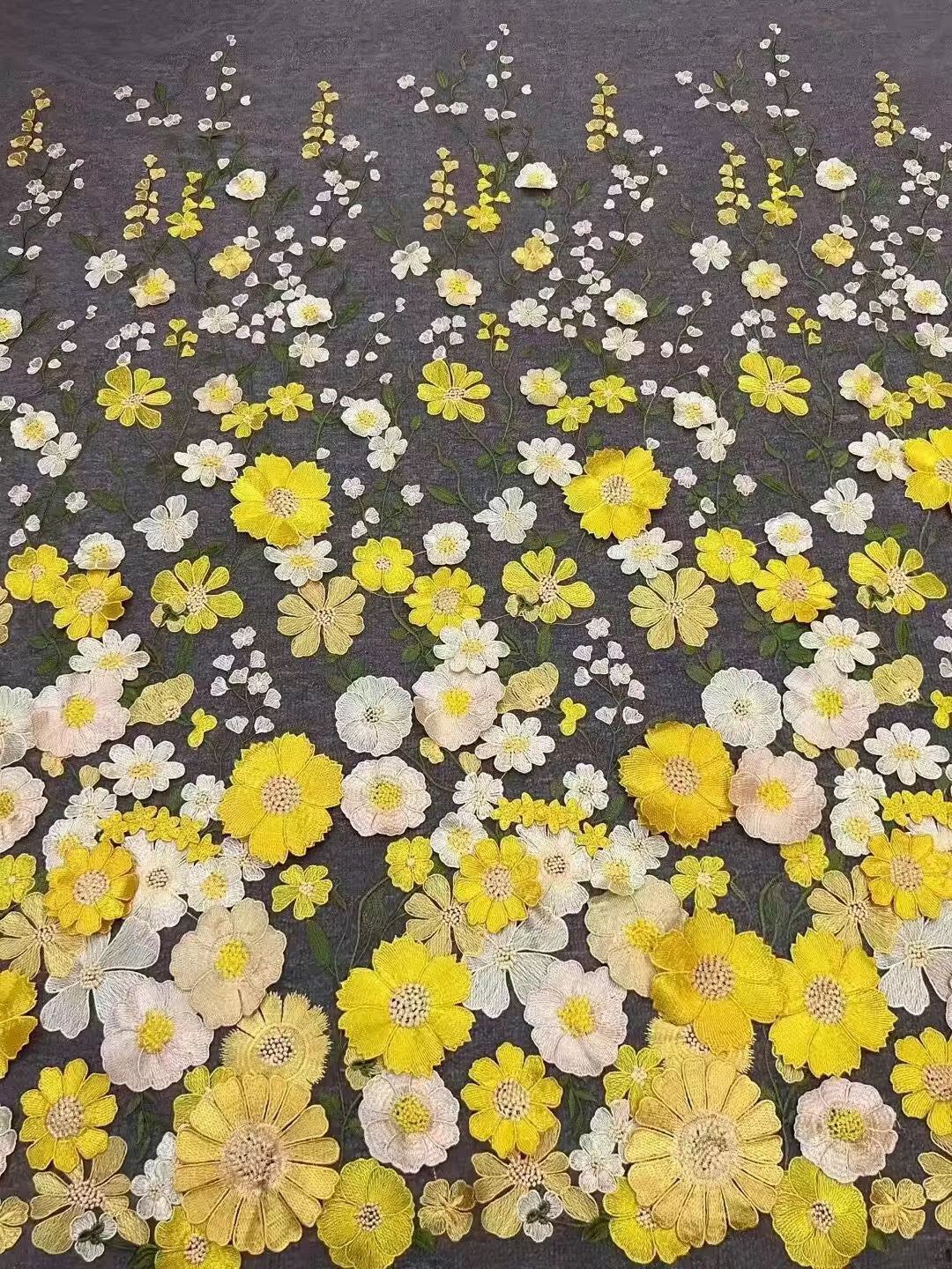 3D Flower Embroidery Fabric