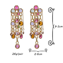 Load image into Gallery viewer, Crystal Tassel Earrings