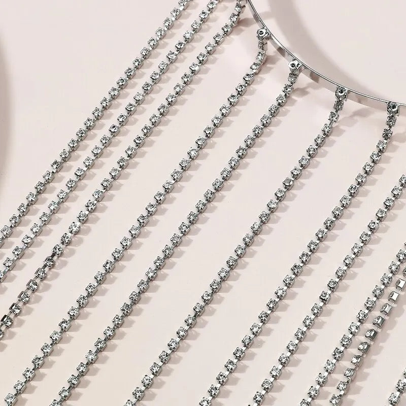 Long Tassel Rhinestone Headwear
