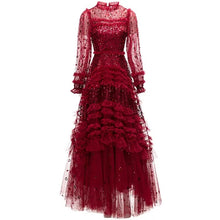 Load image into Gallery viewer, Tulle Mesh Sequins Dress