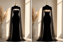 Load image into Gallery viewer, The Noir Crystal Gown
