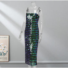 Load image into Gallery viewer, Sequins Spaghetti Strap Sling Cocktail Dress