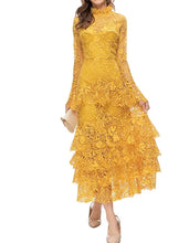 Load image into Gallery viewer, Lace Tiered Ruffle Dress