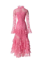 Load image into Gallery viewer, Lace Tiered Ruffle Dress