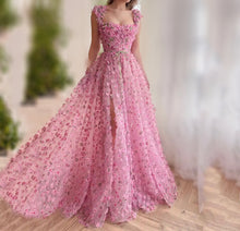Load image into Gallery viewer, Summer Flowers Prom Gown