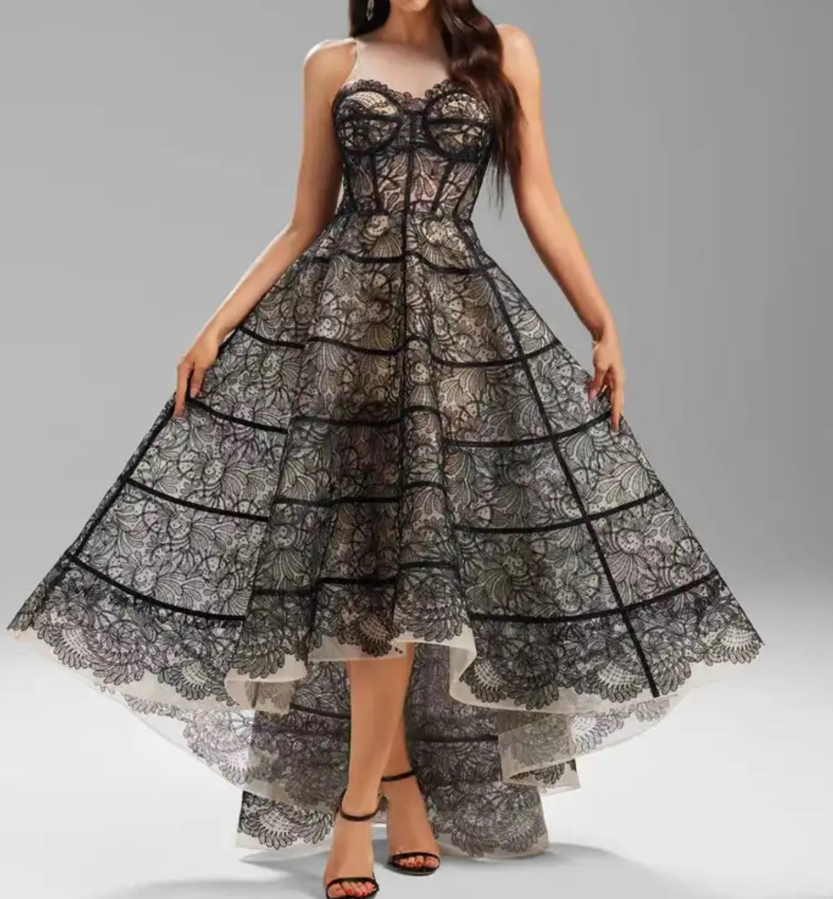 Black Lace Evening Dresses