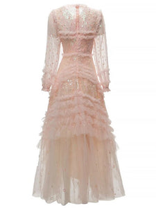 Tulle Mesh Sequins Dress