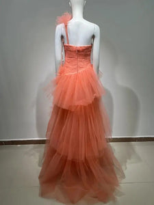 Mesh Peach Fuzz Fairy Dress