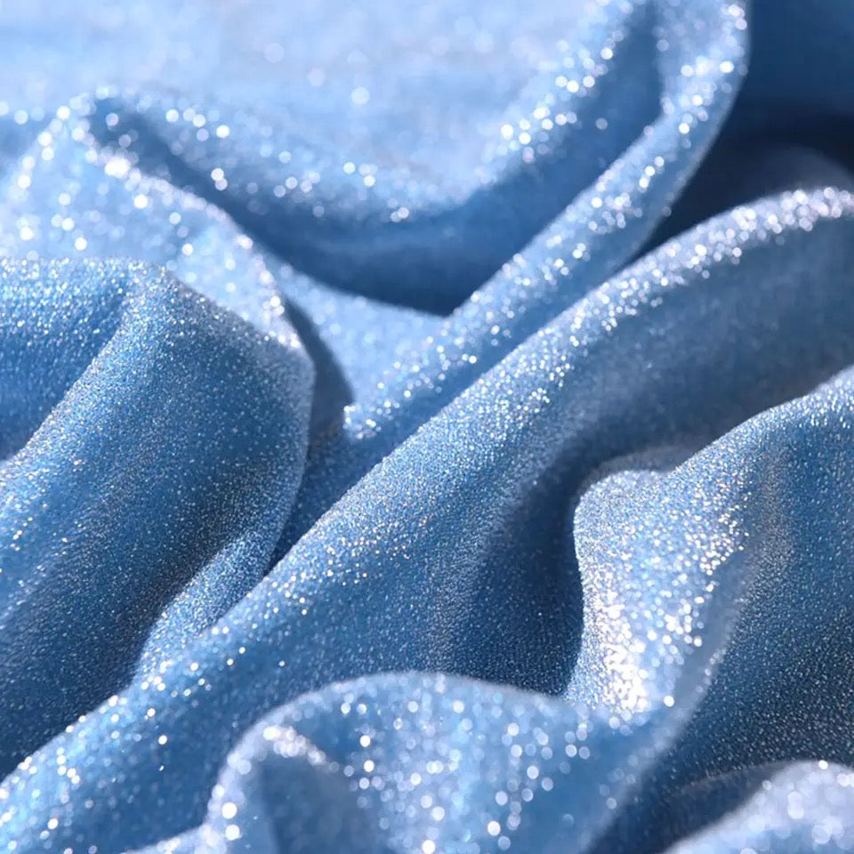 Sparkly Shimmer Glitter Mesh Fabric