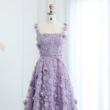 Carregar imagem no visualizador da galeria, Flowers High Slit Long Prom Dress