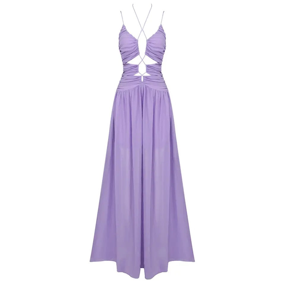 Purple Spaghetti Strap Sundress