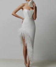 Load image into Gallery viewer, Feather Split Bandage Dress