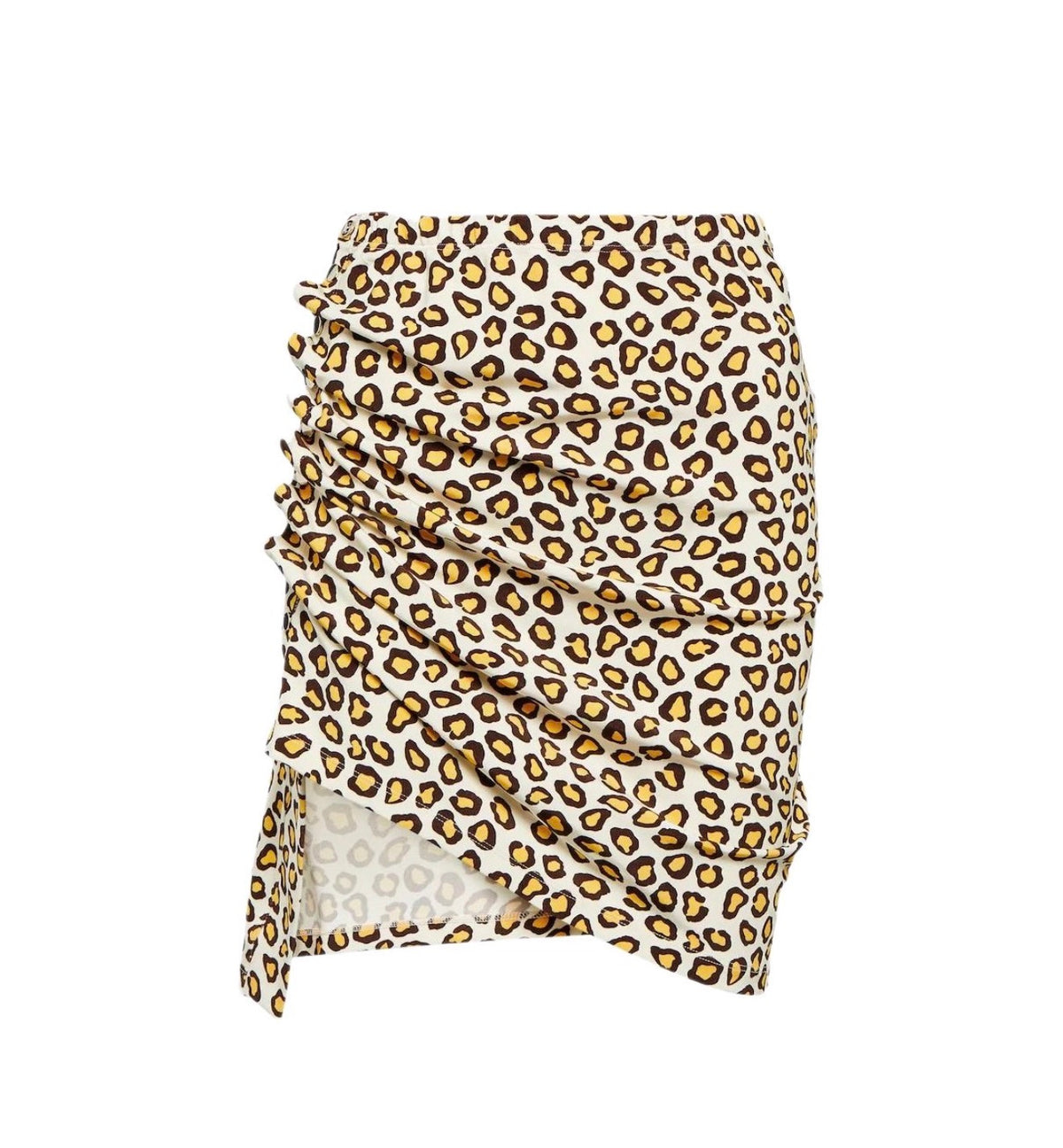 Paco Rabanne Leopard Print Ruched Mini Skirt ( Designer Edit )