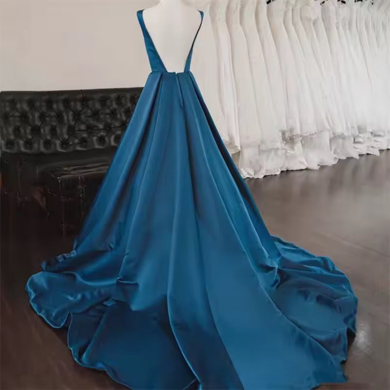 Timeless Blush Satin Ball Gown