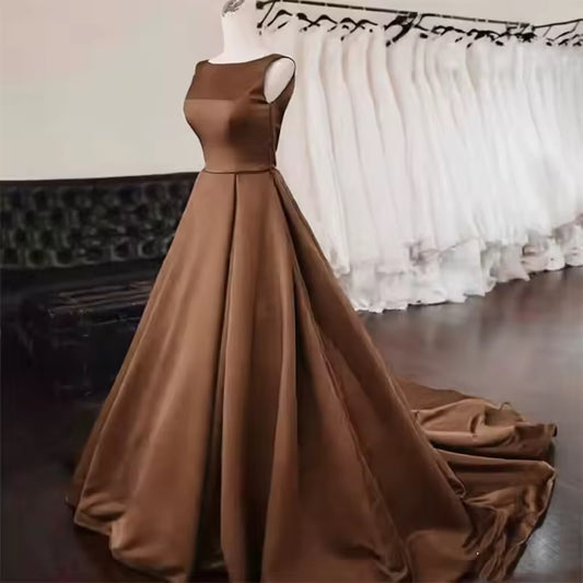Timeless Blush Satin Ball Gown