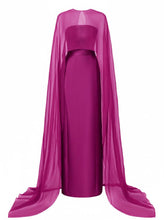 Load image into Gallery viewer, Majestic Orchid Cape Dress