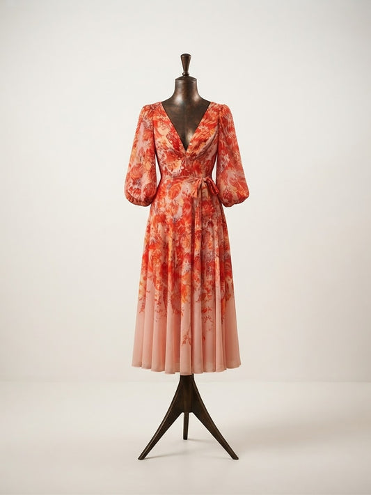 Veni Infantino – Floral Ombré Midi Dress (Designer Edit)