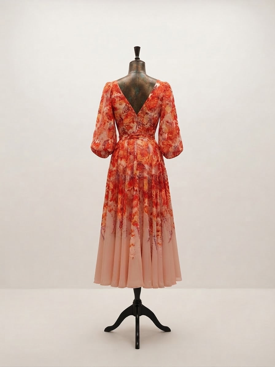Veni Infantino – Floral Ombré Midi Dress (Designer Edit)