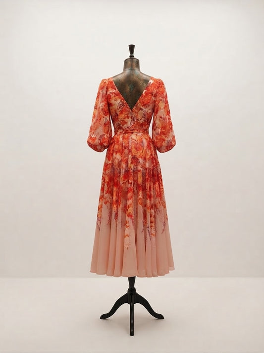 Veni Infantino – Floral Ombré Midi Dress (Designer Edit)