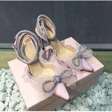 Load image into Gallery viewer, Bowknot Luxury Crystal Satin Pumps