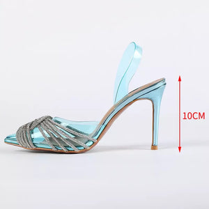 Rhinestone Transparent Pumps