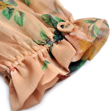 Cargar imagen en el visor de la galería, Flora Print  Pleated Chiffon Dress