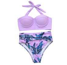 Load image into Gallery viewer, High Waist Leaf Bikini