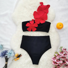 Load image into Gallery viewer, Flower Bandeau Bikini Set