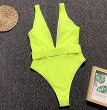 Carica l&#39;immagine nel visualizzatore di Gallery, V-neck One Piece Swimsuit
