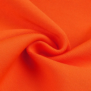 Orange Fringed Bandage Dress