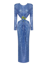 Charger l&#39;image dans la galerie, Sequins Flower Diamond BuckleDress