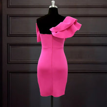 Load image into Gallery viewer, Ruffles Bowtie Bodycon Dress