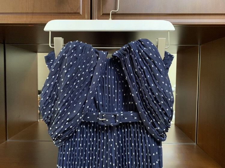 Strapless Navy Polka Dot Chiffon Romper