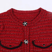 Cargar imagen en el visor de la galería, Runway Vogue Knitted Luxury Dress