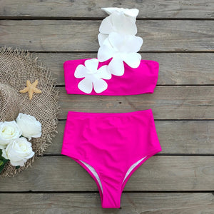 Flower Bandeau Bikini Set