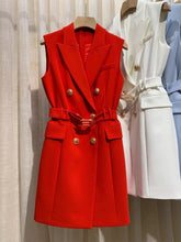 Cargar imagen en el visor de la galería, Belted Sleeveless Mini Dress