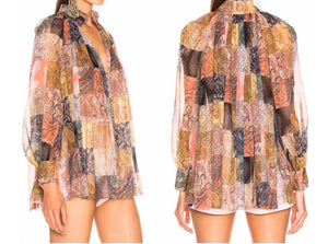 Vintage Print Blouse