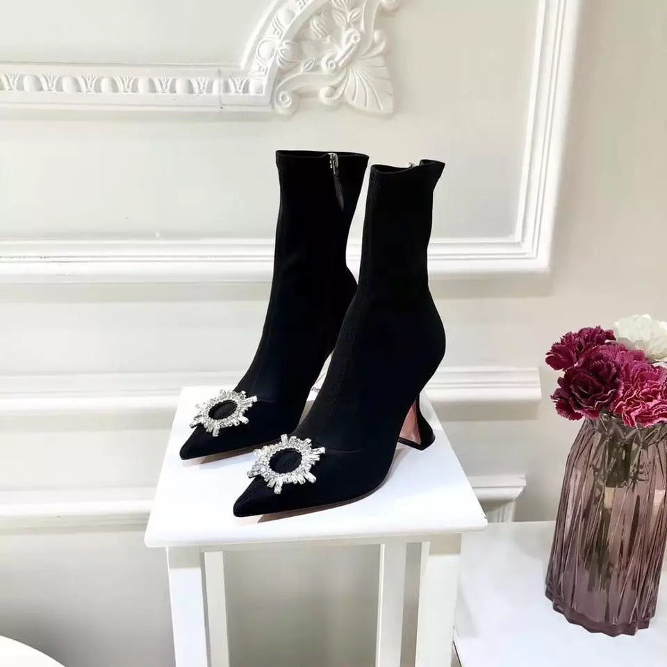 Rhinestone Embellished Boots
