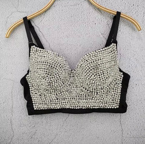 Diamond beading sling Bustier