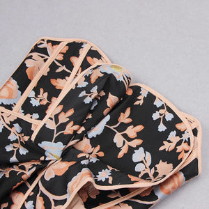 Bow Ruffle Floral Midi Dresses