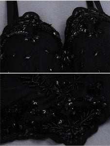 Lace Sequined Camis Top