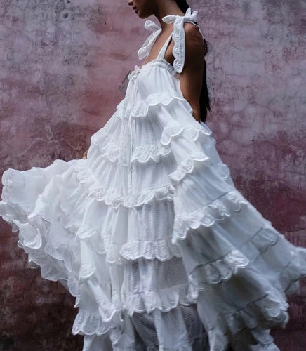 White Ruffles Dress