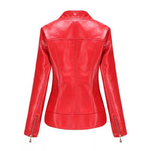 Load image into Gallery viewer, Slim Faux Leather Jacket
