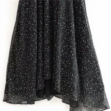 Load image into Gallery viewer, Polka Dot Print With Belt Chiffon Dress