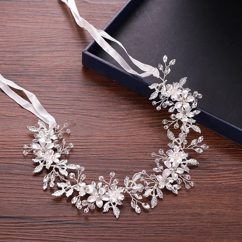 Flower Rhinestone Wedding Headband