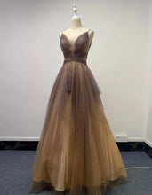 Cargar imagen en el visor de la galería, Mix Colour Chocolate Sparkle Prom Dress