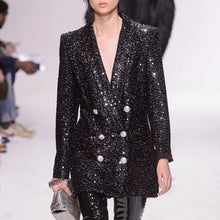 Carica l&#39;immagine nel visualizzatore di Gallery, Sequined Black Blazer