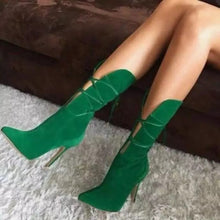 Load image into Gallery viewer, Green Mid Calf Boots